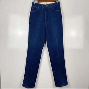 Vintage Wrangler Dark Wash High Waist Straight Leg Jeans Size Vintage 12 (26)